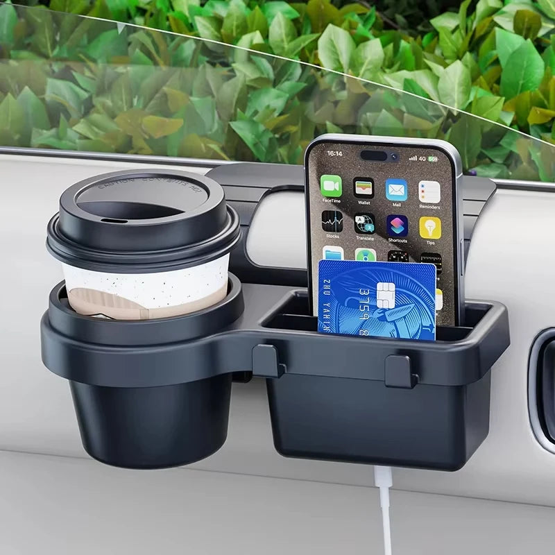 Car Door Side Multifunctional Storage Organizer Phone Holder Cup Holder for Keys Trash Vehicle Interior Pocket Organizer