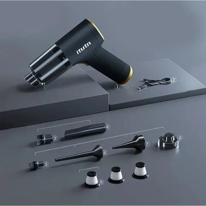 Portable Car Vacuum Cleaner Mini Powerful Cleaning Machine Strong Suction Home Appliance Handheld for Car Wireless Vacuum Pump