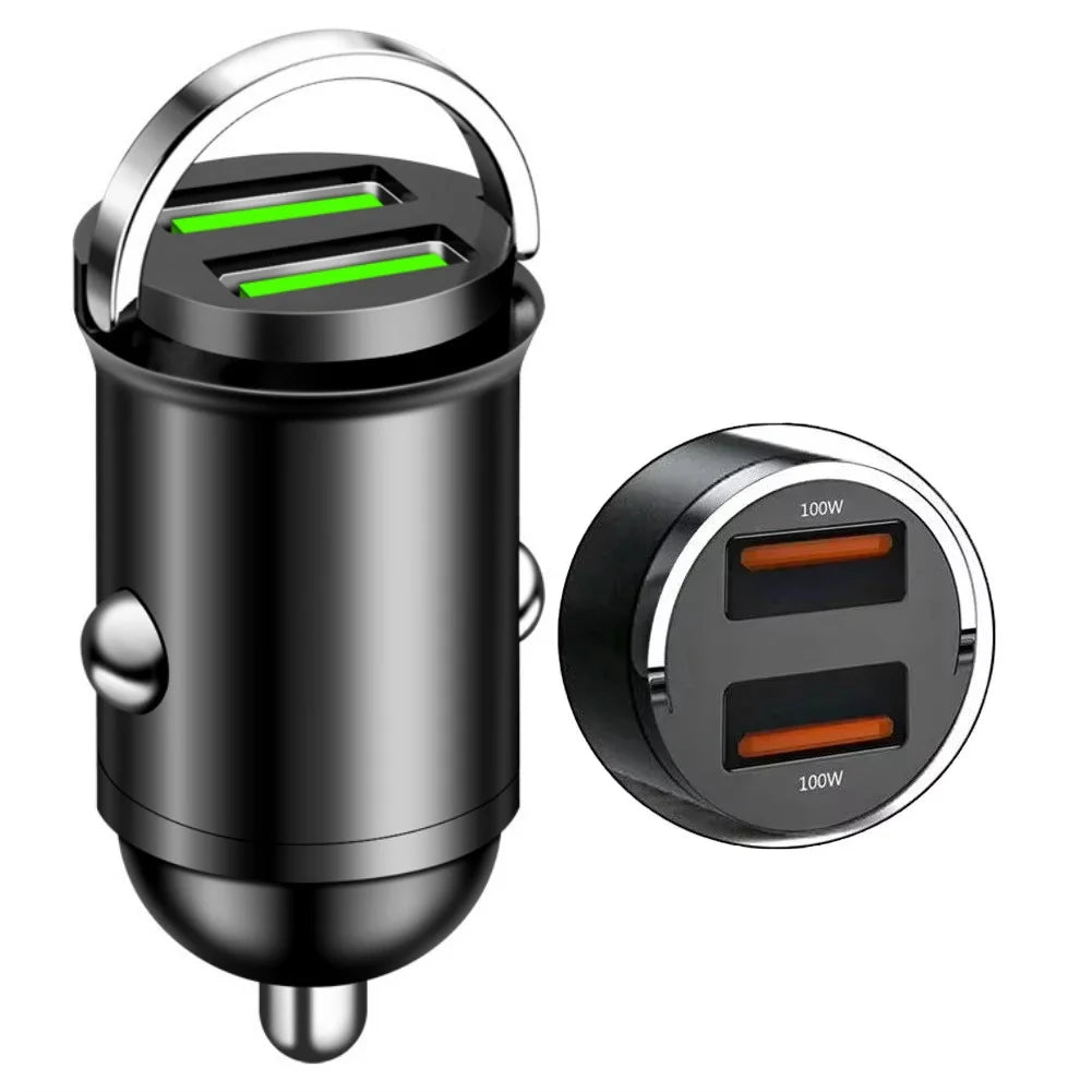 USB Car Charger Quick Charge 4.0 QC4.0 QC3.0 PPS SCP 5A PD Type C 200W Fast Car USB Charger For iPhone Xiaomi Mobile Phone