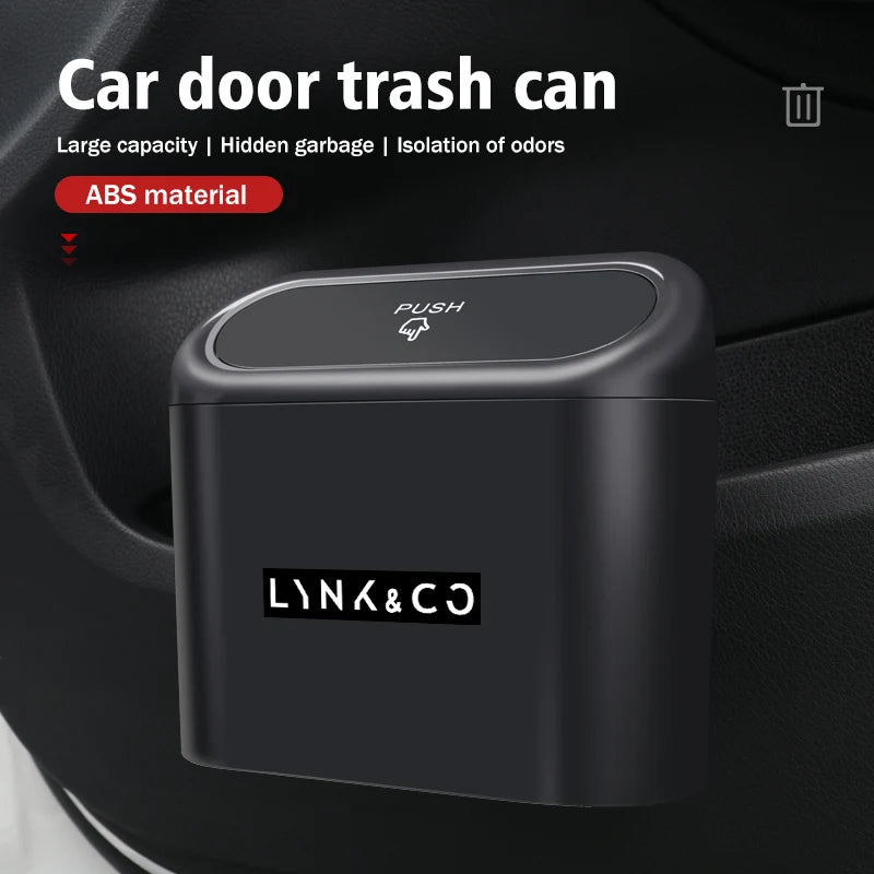 Car Trash Can Hanging Vehicle Garbage Auto Interior Accessories For LYNK&CO 01 05 03 09 02 04 06 07 08 PHEV 09 MHEV