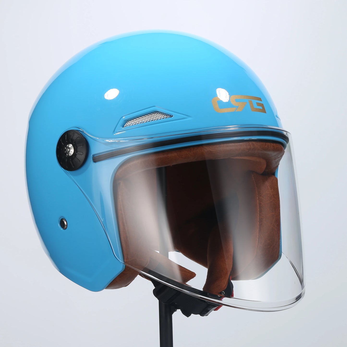 Motorcycle Half Helmet Scooter Vintage Fiberglass Casco Moto Open Face Retro Capacete Casque 3C DOT Certified