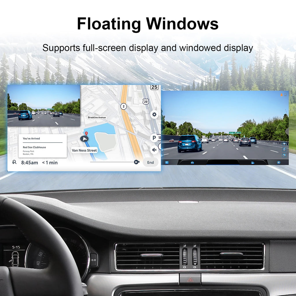 1080P HD Dash Camera, USB Front Dash Camera Universal Car DVR for Android System with ADAS Plug in the SD Card