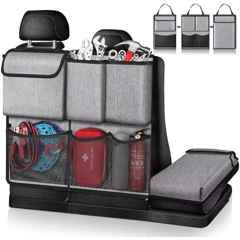Car Trunk Organizer Backseat Storage Bag High Capacity Multi-use Oxford Cloth Car Seat Back Organizers Interior Accessories