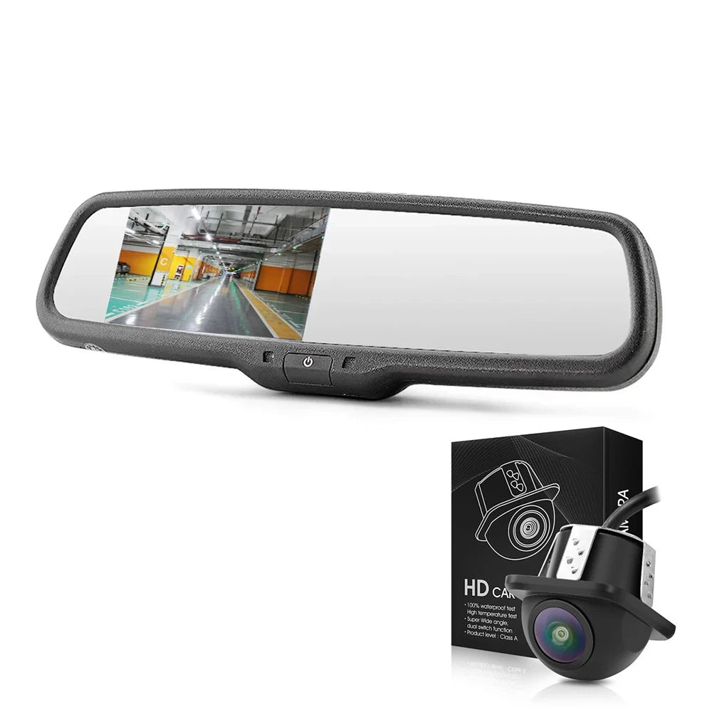 Carsanbo Car 4.3-inch AHD Rearview Mirror TFT LCD Display with Special Car Bracket HD Reversing Rearview Mirror Parking Screen