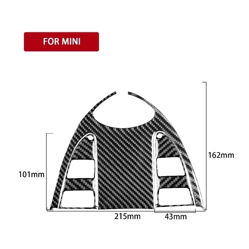 For Mini Cooper Hardtop R56 Clubman R55 R57 Accessories Carbon Fiber Interior Trim Car Roof Reading Light Lamp Cover Sticker