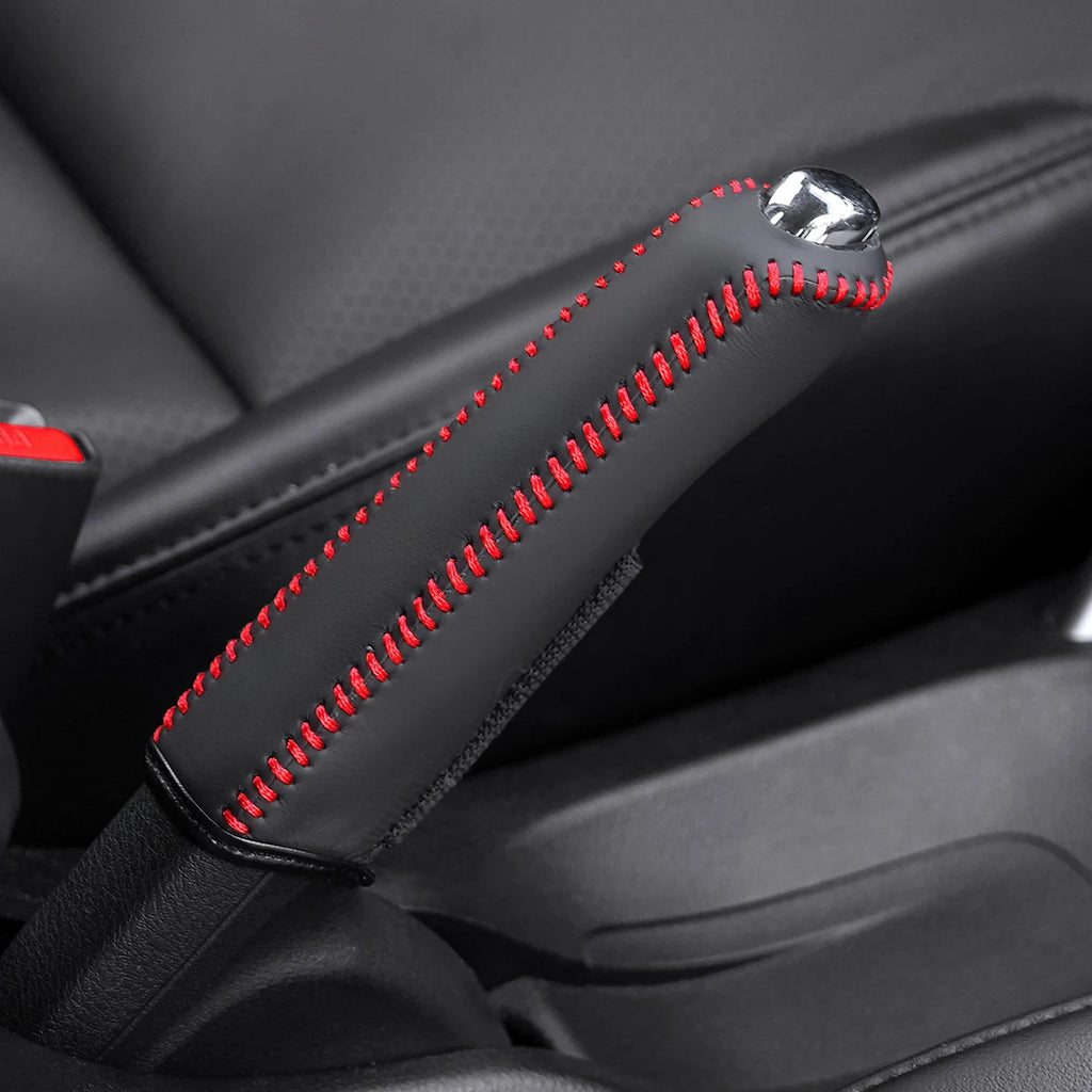Car Leather Handbrake Cover Protective Sleeve Hand Brake Protection Car Interior Accessories