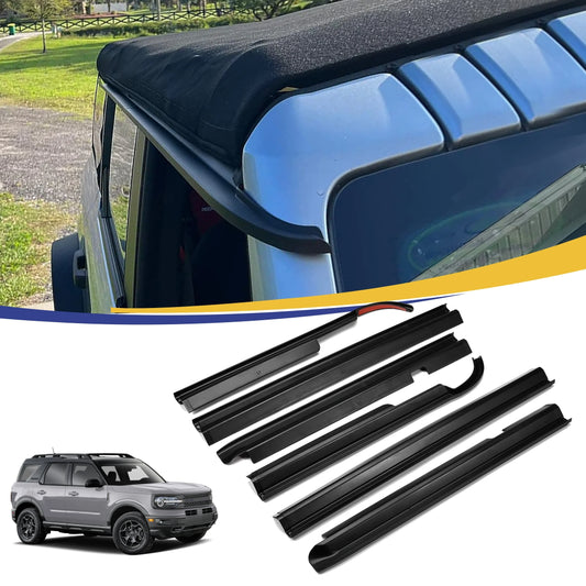 For Ford Bronco 2021-2024 4-Door Side Window Visors Guard Roof Rain Guiding Gutter Protect from Sun Raindrops and Noisy Wind