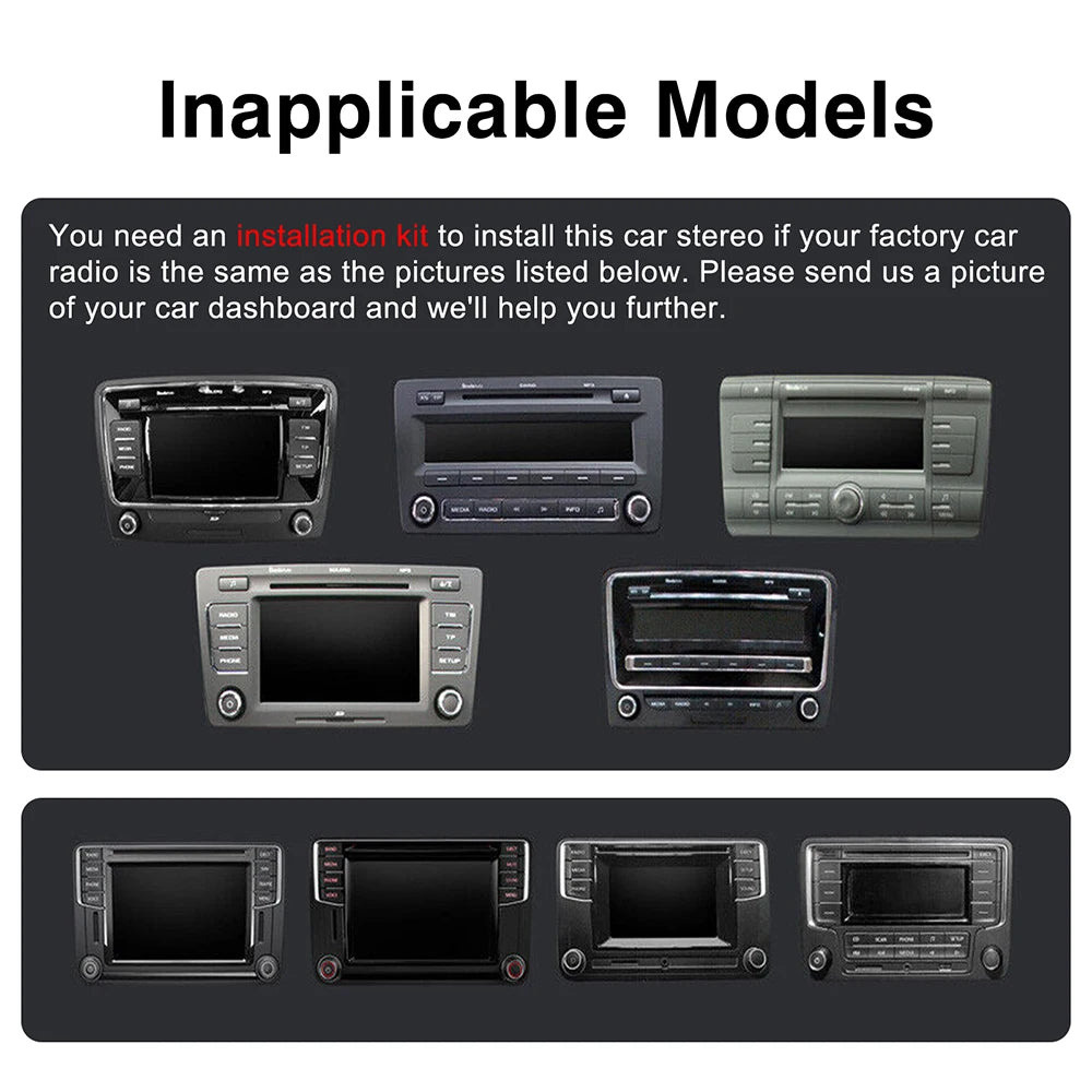 7" 2 Din HD Car Media Video RDS Airplay Car Radio Wireless CarPlay Android Auto Stereo Audio For VW/Seat/Skoda/Passat/Golf/Polo