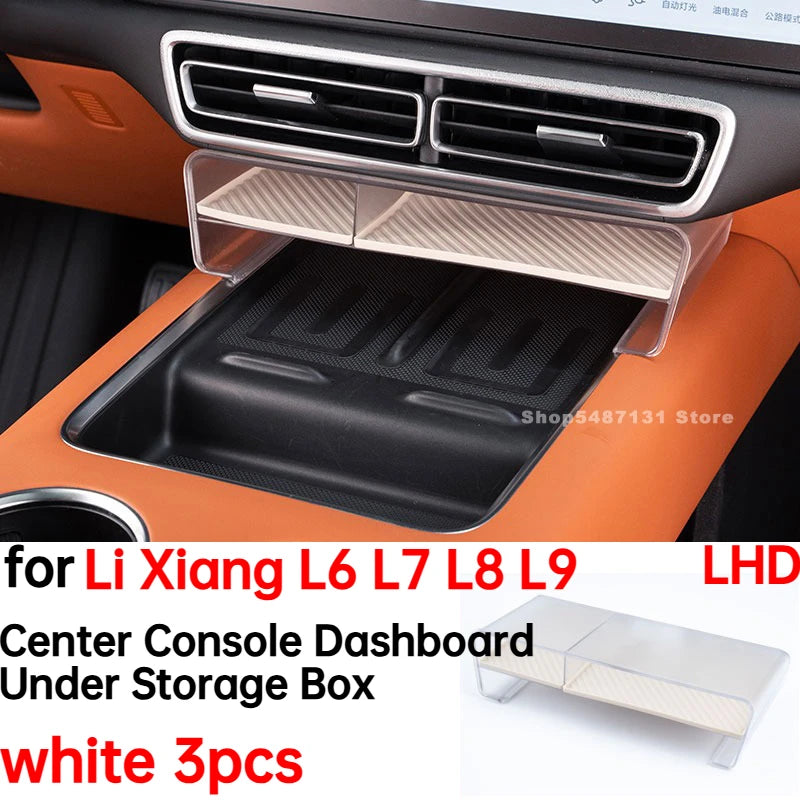 Car Center Console Dashboard Under Storage Box for Li Xiang L6 L7 L8 L9 Interior Accessories 2024 2025 for Left Hand Drive