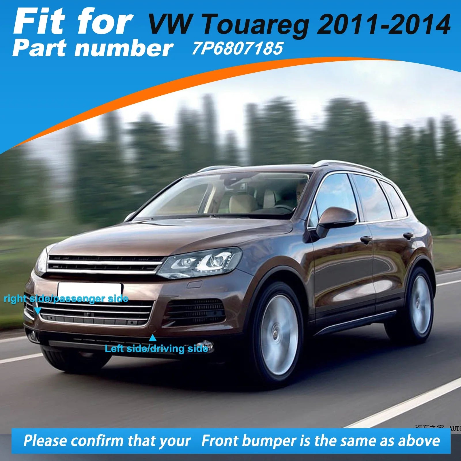 Front Bumper Tow Hook Cover Cap For VW Touareg 2011 2012 2013 2014 7P6807185 7P6807186 Trailer cover Car Accessories