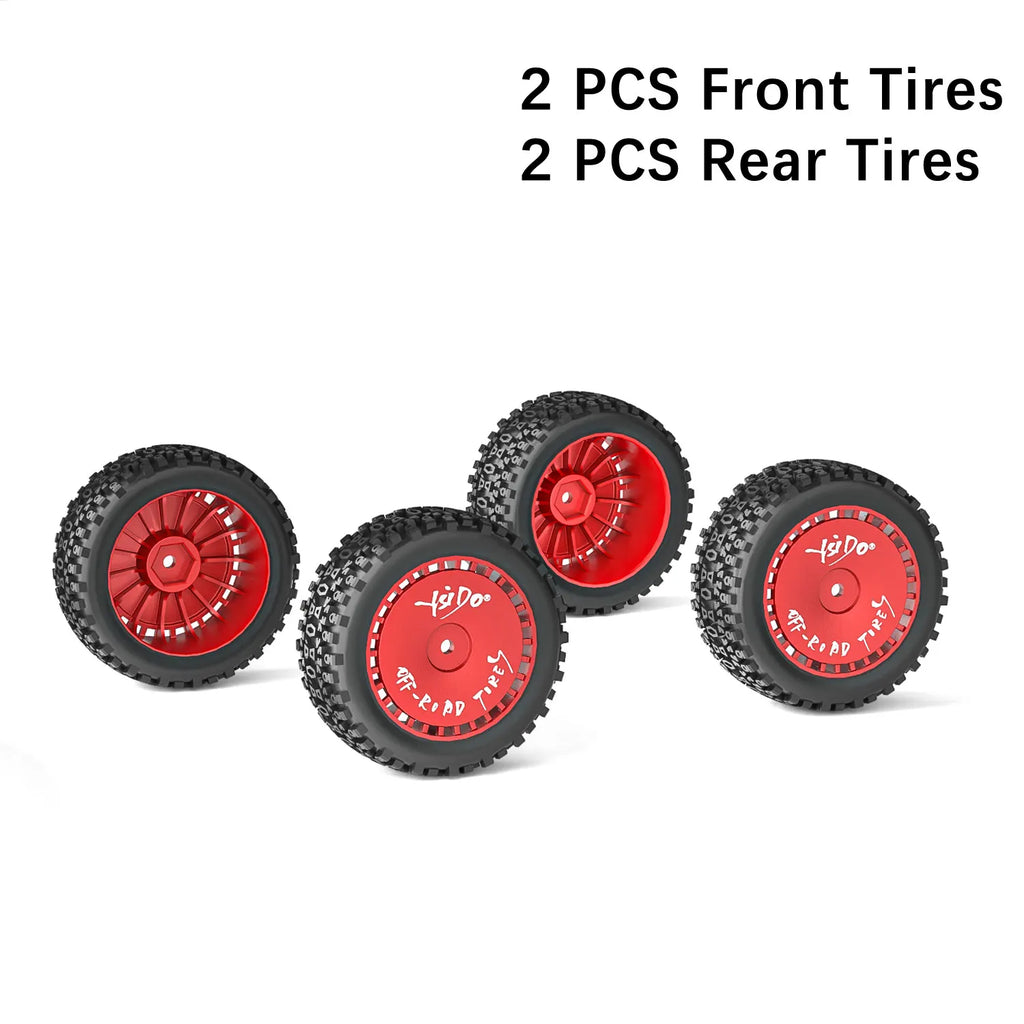 4PCS 72mm Front Rear Skidproof Rubber Wheel Tires 12mm HEX for 1/10 1/12 1/14 Wltoys ZD Racing BX-12 RC Racing Off-Road Car Tyre