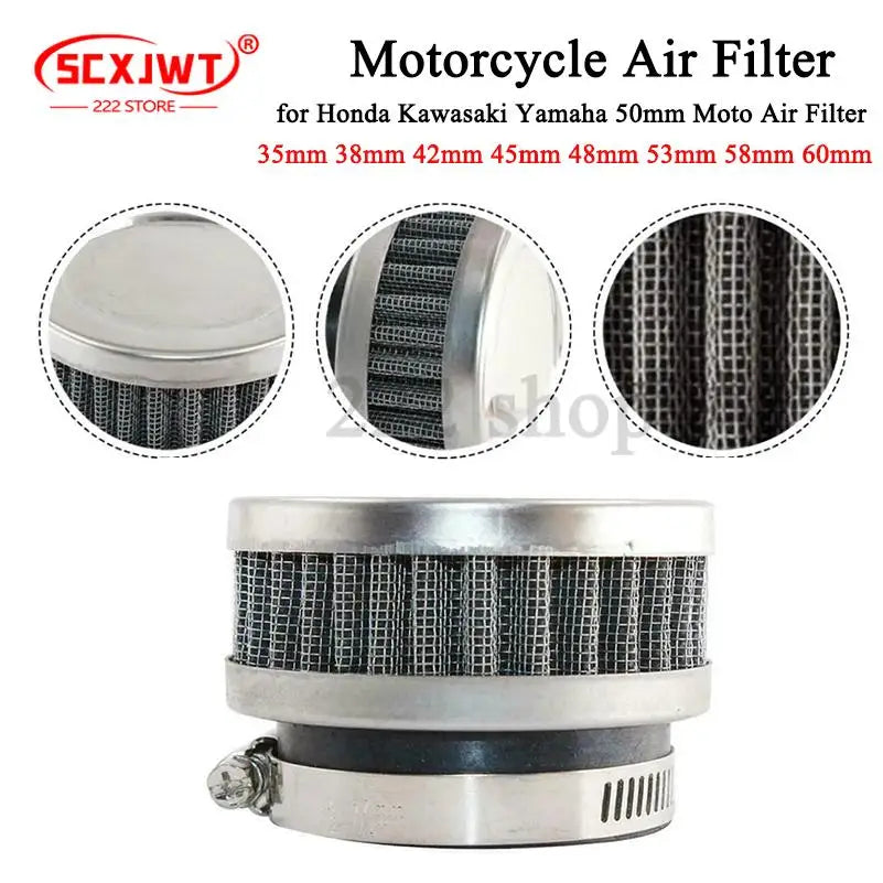 Long Lasting Engine Life Motorcycle ATV Air Cleaner Intake Filter (28mm/35mm/39mm/42mm/44mm/48mm/50mm/52mm/54mm/60mm)