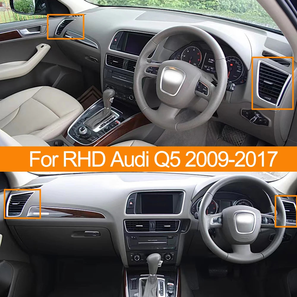 RHD Interior Car Dashboard Central Left Right Air Conditioning Outlet AC Vent Grille Cover Replacement For Audi Q5 2009-2017