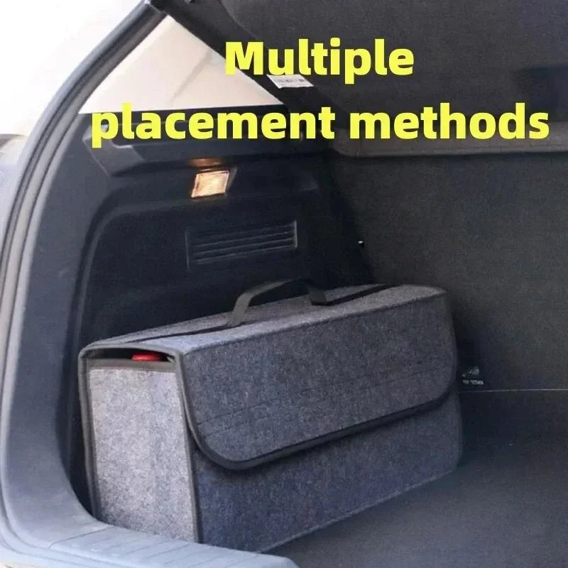 Car Organizer Bag Car Trunk Organizer Anti Slip Compartment Boot Storage Felt Cloth Storage Bag