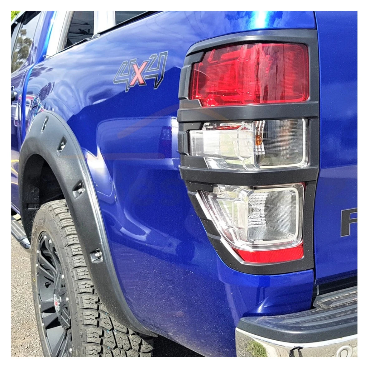 Car Accessories Tail Lights Cover ABS Matte Black Tail Light Surround Trim For Ford Ranger Raptor 2015-2022 Double Cabin Styling