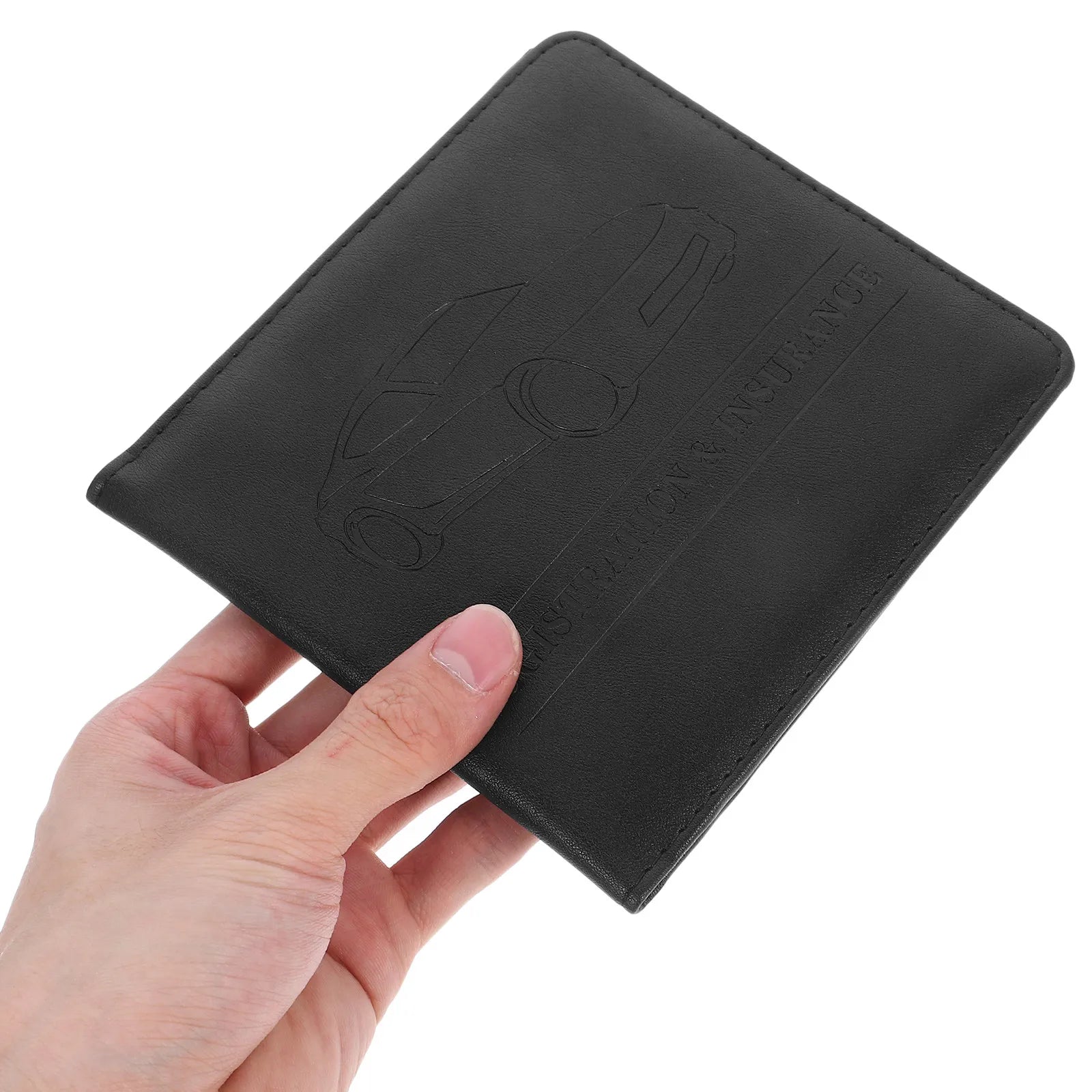 Car Document Organizer PU Holder for Registration Insurance Cards Car Paperwork Storage Wallet Manual Folder Travel Essential
