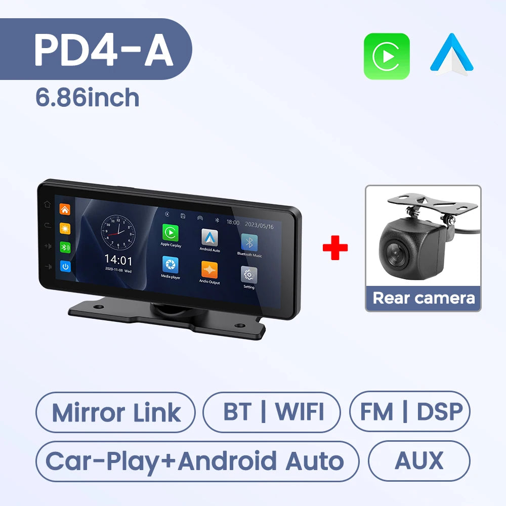 10.26/6.86inch Smart screen car intelligent systems Universal Car Raido Screen Multimedia Player Wireless Android Auto Carplay