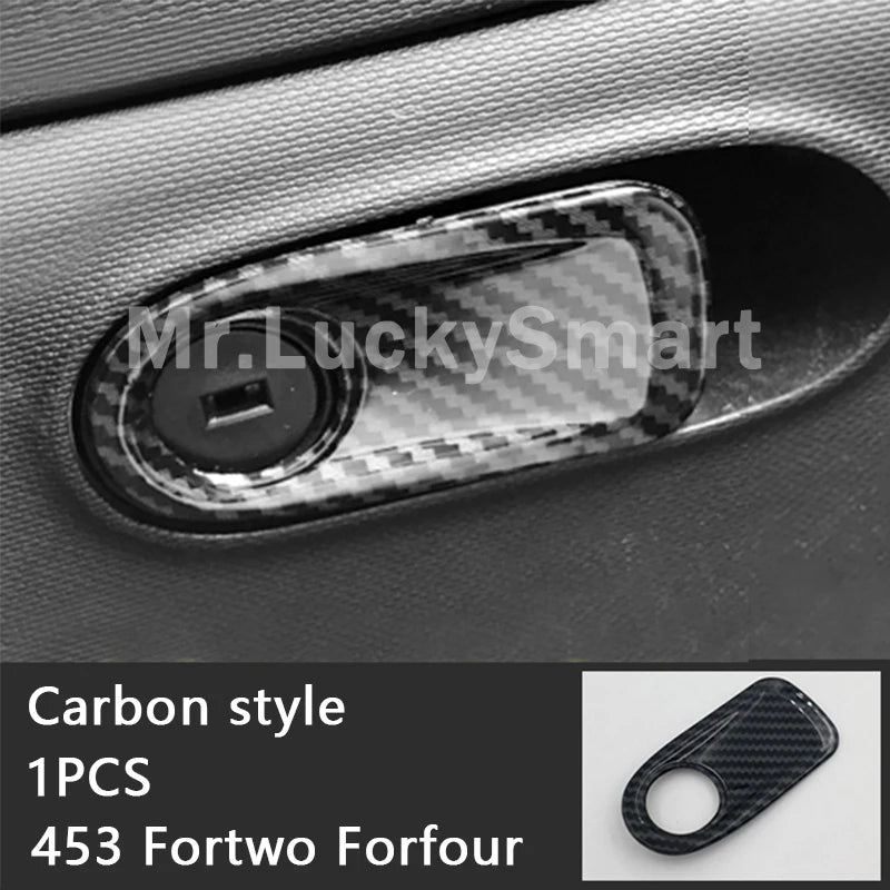 Carbon Car Interior Decoration Accessories ABS Protection Modification Sticker For Smart 453 Fortwo Forfour Car Exterior Styling