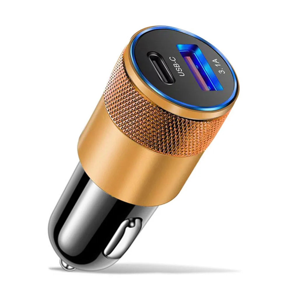 1pcs 65W USB Car Charger  Quick Charge 3.0 Type C  Fast   Charging Phone Adapter  Quick Chargers Automobile Parts