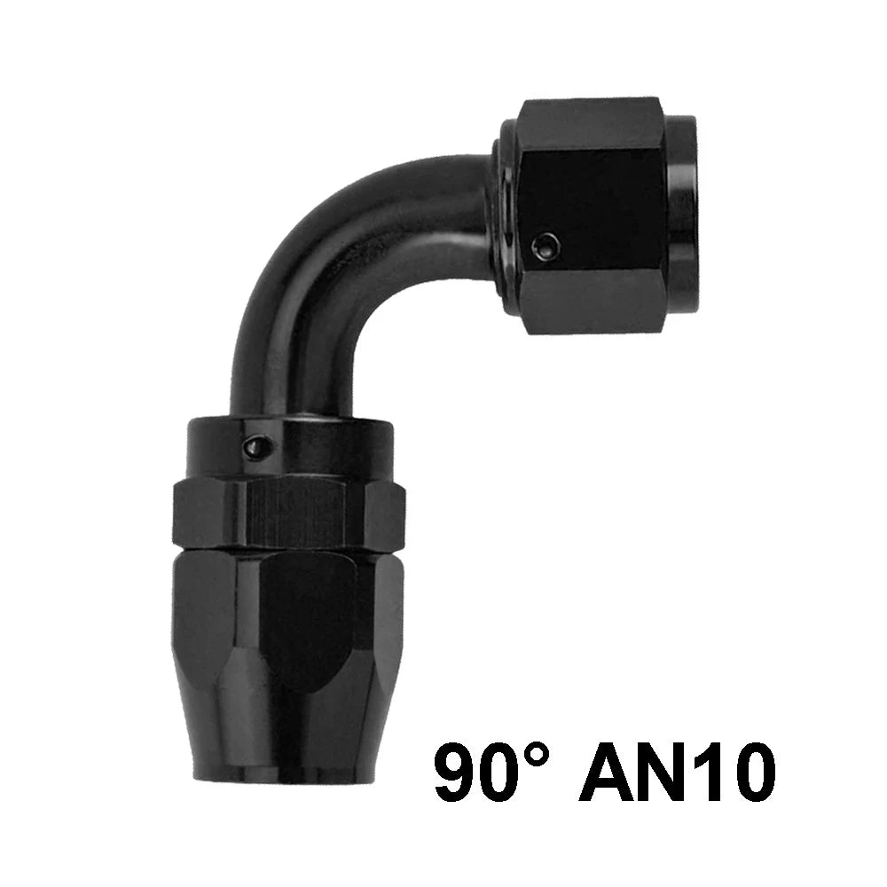 AN4 AN6 AN8 AN10 Car Oil Cooler Kit Aluminum Universal For 0° 45° 90° 180° Braided Oil Fuel Gas Hose Swivel Hose Fitting Adapter