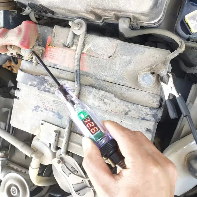2026 Car Truck Voltage Circuit Tester Auto 6V 24V Tools Car Diagnostic Probe Test Pen Light Bulb Electric Measuring Pen Tools