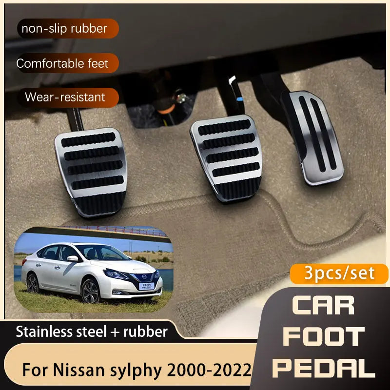 Car Pedals For Nissan Bluebird Sylphy Almera Pulsar Sentra G10 G11 B17 B18 Gas Brake Restfoot Non-slip Pedal Parts Car-Styling