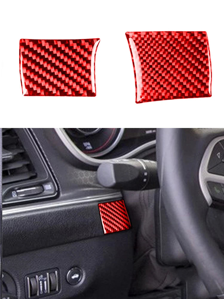 Car Interior Accessories For Dodge Charger 2011 2012 2013 2014 Carbon Fiber Decorative Stickers Dashboard Speedometer Cover Trim