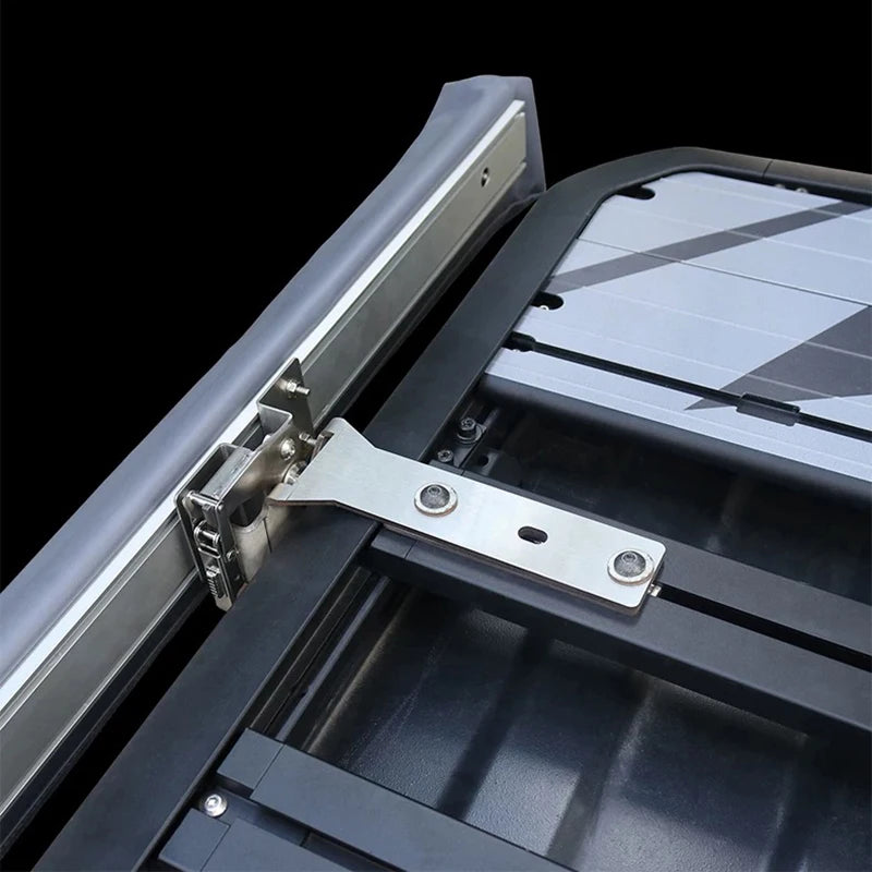 Universal Off-road Pickup 4x4 Accessories Stainless Steel Silver 2Pcs Roof Rack Side Tent Bracket