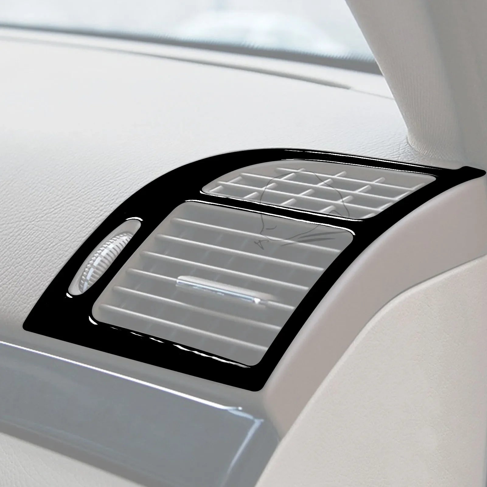 For Mercedes W211 E Class Accessories Interior 2003-2009 Co-pilot Storage  Speedometer Headlight Dashboard Stickers Piano Black