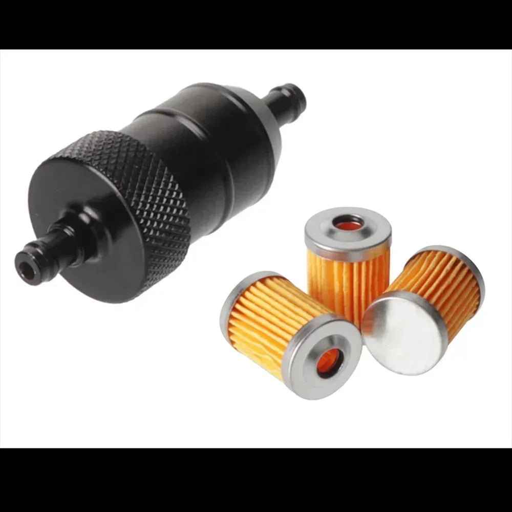 For Motorcycle Quad Pit Dirt Bike ATV Scooter 3PCS Fuel Filter 8mm CNC Alloy Petrol Gas Fuel Filter Cleaner