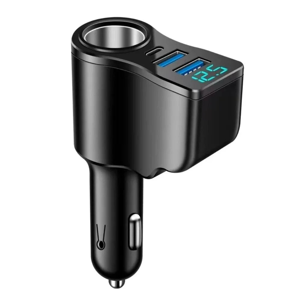 4 in 1 Dual USB Car Charger Fast Charger 66W Auto Phone Charger Multifunctional USB&Type-C Car Charger Adapter Mobile Phone