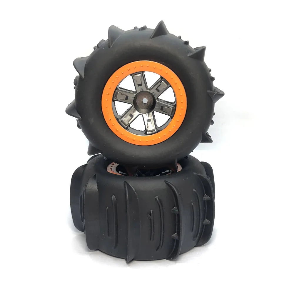 Ruedas de nieve para arena mejoradas a escala 1/10 para Traxxas HSP Wltoys 104009 104001 XLH 9125 RC Monster Truck, accesorios y piezas
