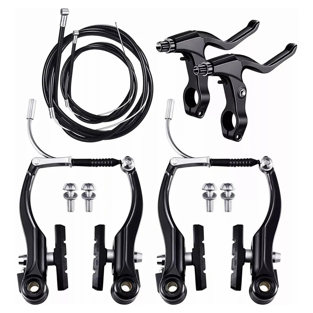 Aluminum Alloy Mountain Bike V Brake Set Front And Rear Black Riding Accessories for Mountain And Road Bikes