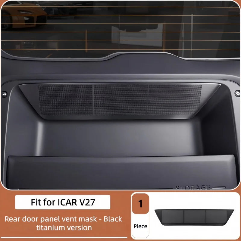Fit for Chery ICAR V27 2026 Auto Trunk Tailgate Air Outlet Dust-proof Protection Cover Auto Interior Modification Accessories