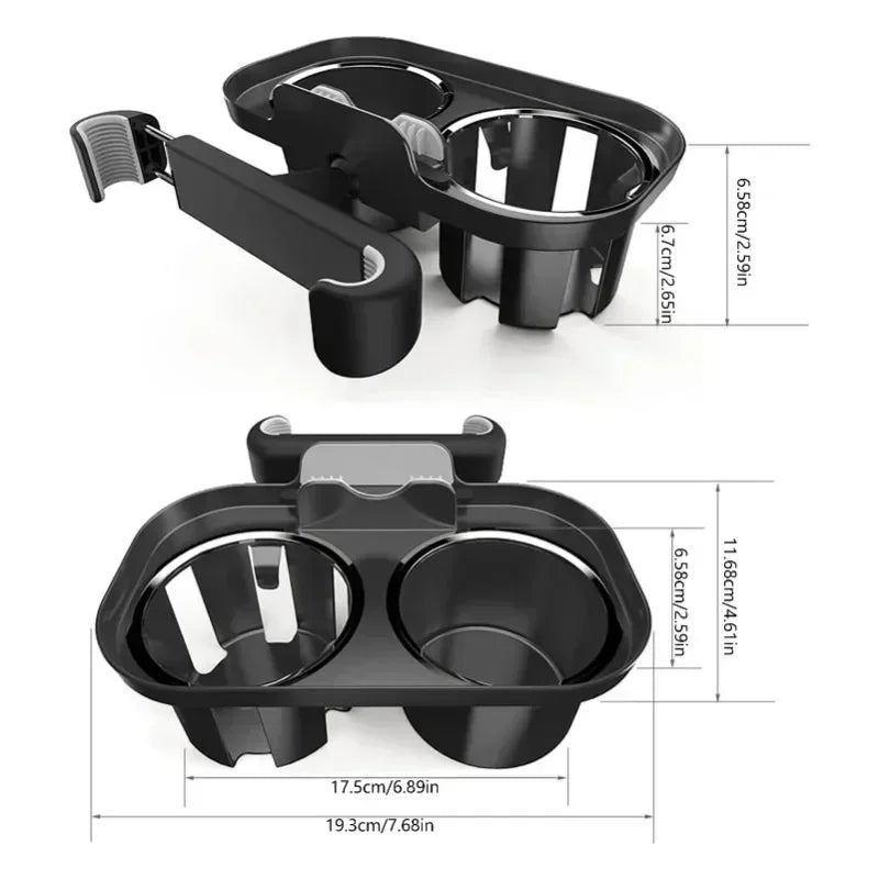 Car Headrest Cup Holder Seat Back Organizer Car Rear Seat Cup Holder Storage Tray with Mobile Phone Holder Car Accessories