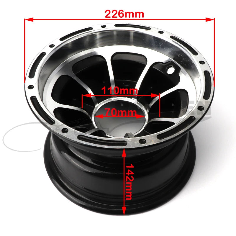 Front and rear wheel accessories, 4 wheels, 8 inch aluminum rim, suitable for tires 19 /20 /21x7.00-8 18x9.50-8