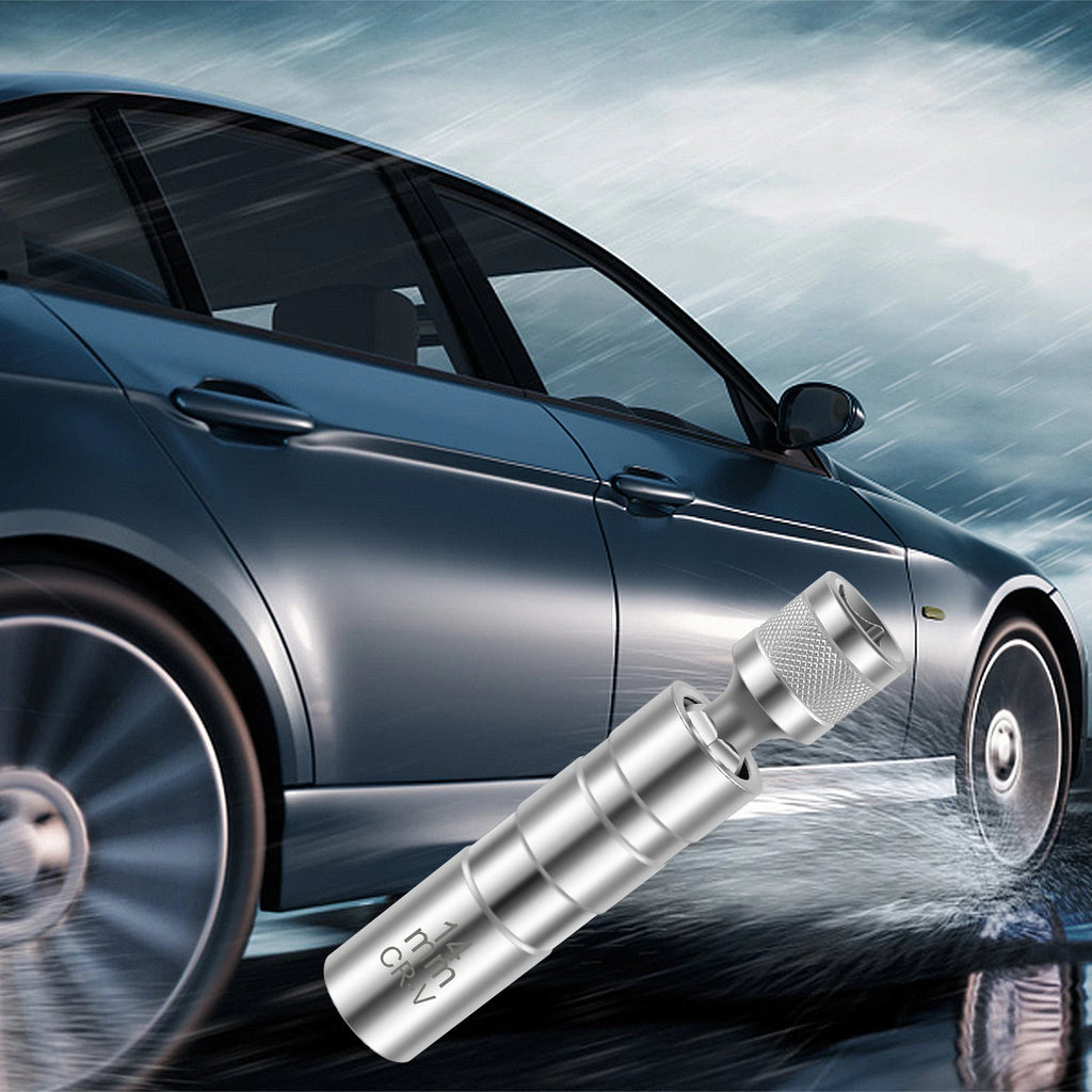 2 llaves de vaso para bujías de 14 mm y 16 mm, giratorias 360°, herramienta de extracción, herramientas de instalación magnéticas.