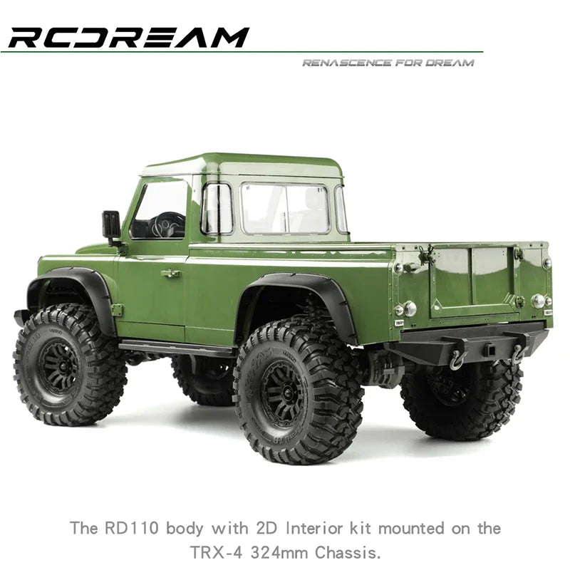 TRX4 Wilderness Guardian RD110 Pickup Truck Shell 2 Doors 324mm Wheelbase for 1/10 RC Crawler Car Traxxas RCDream Defender Parts