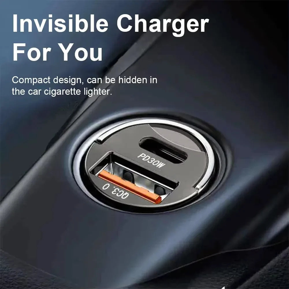 USB Car Charger Quick Charge 4.0 QC4.0 QC3.0 PPS SCP 5A PD Type C 200W Fast Car USB Charger For iPhone Xiaomi Mobile Phone