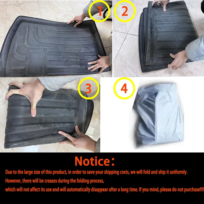 Car Trunk Floor Mats for Mazda 3 Mazda3 BP MK4 Sedan 2019 2020 2021 2022 2023 Accsesories Waterproof Rear Boot Tray Cargo Carpet