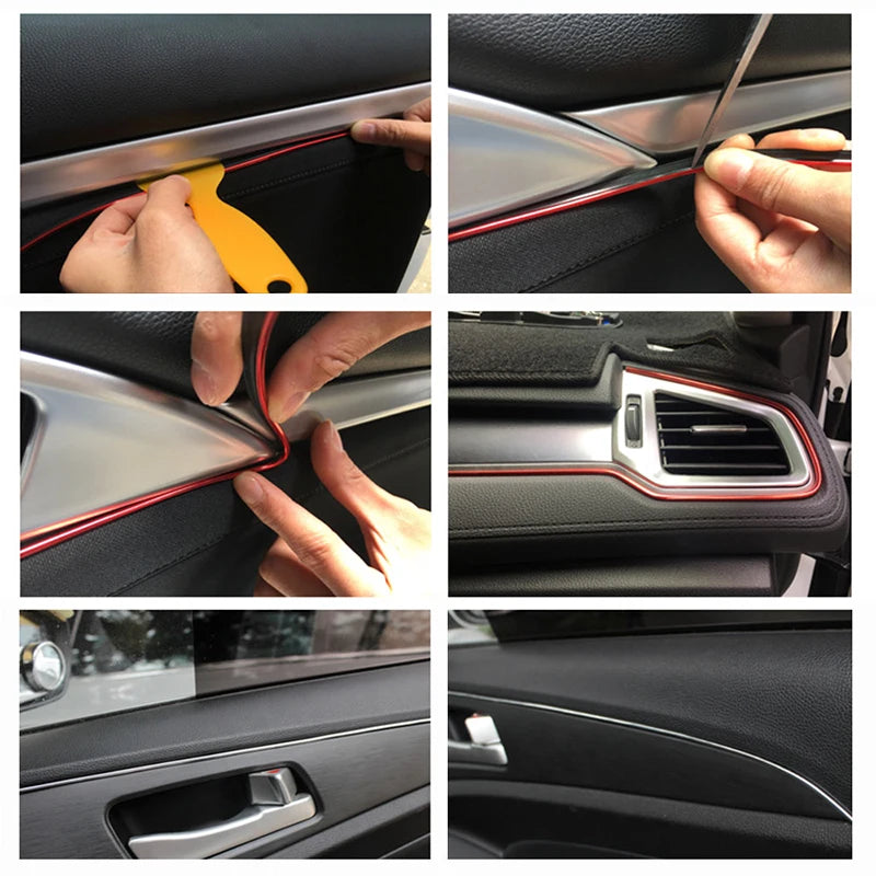 Universal Car Accessories Insert Trim Styling Interior Decor for Seat Leon Mk3 Car Accessories W177 Renault Clio