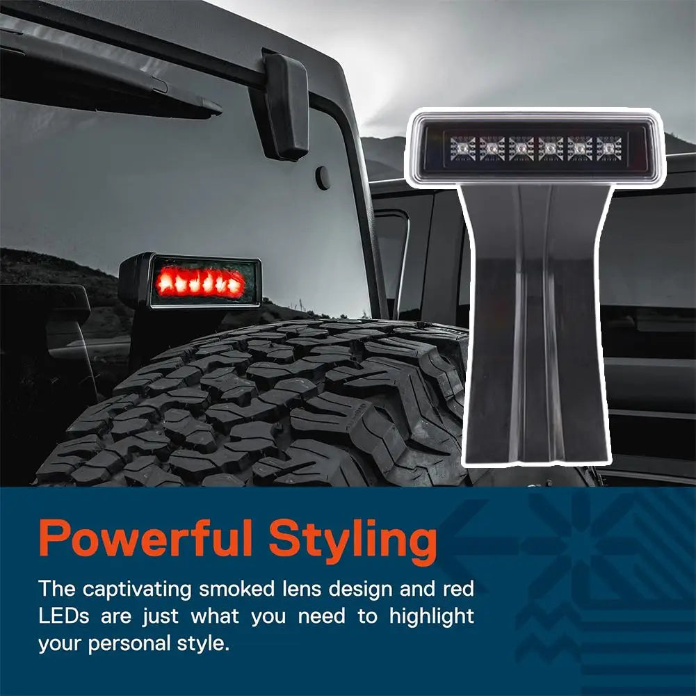 Red Car LED Third Brake Lights Truck High Mount Stop Warning Accessories External Warning Light Brake Automobile Light B8X7