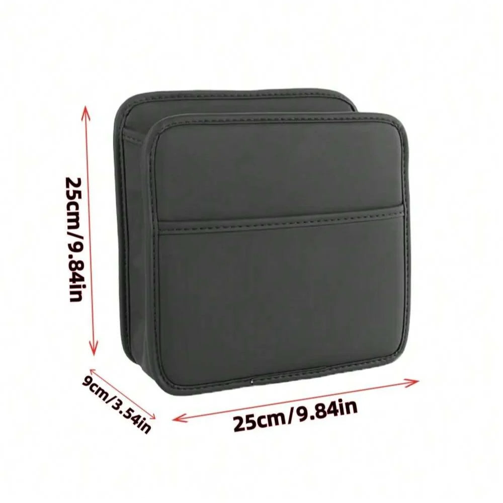 Car Seat Organizer, Car Seat Back Hanging Bag, Car Document Holder, Hanging Car Trash Bag, Premium PU Leather Garbage Can, Vehic