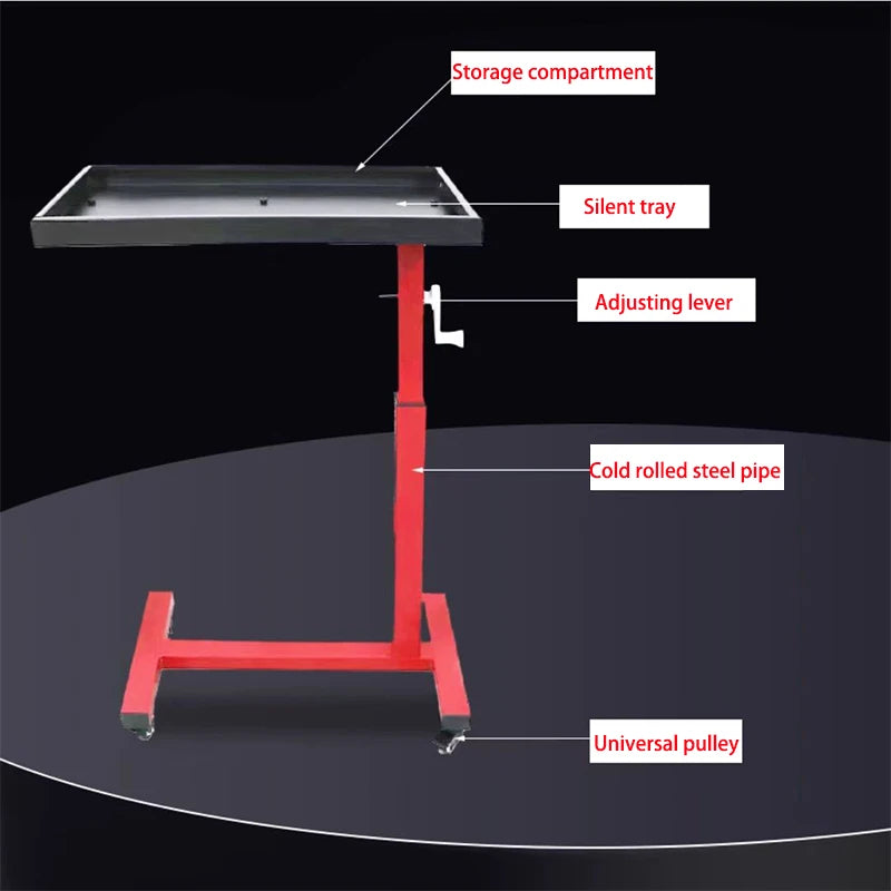 Car Maintenance Workbench Toolbox Tool Cart With Mute Wheels Workshop Holder Cabinet Garage Workbench Adjustable Tray