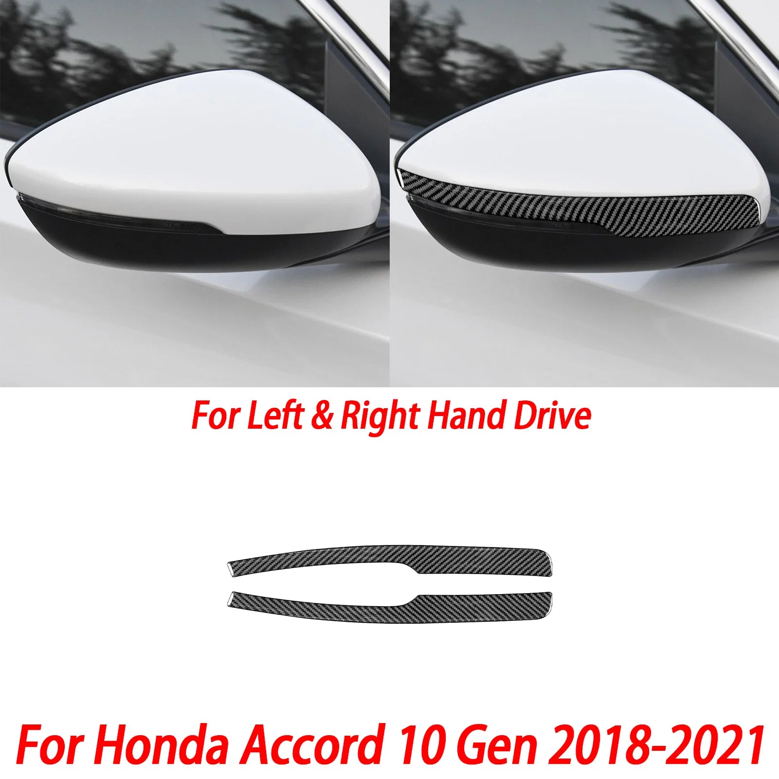 Interior Accessories Steering Wheel Central Armrest Panel Cup Holder For Honda Accord 10th Gen 2008—2021 Carbon Fiber Sticker