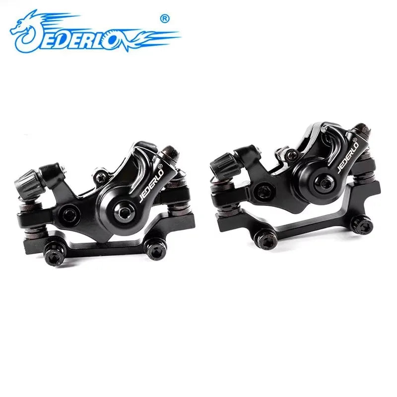 Freno de disco de bicicleta JEDERLO, sistema de freno mecánico de bicicleta eléctrica de aleación de aluminio F160-R140/F180-R160 XTR, pastillas de freno de disco de 160 mm