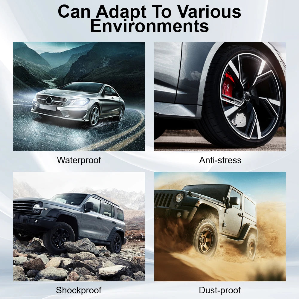 Digital LCD Display 2025 Car TPMS Tyre Pressure Monitoring System External Sensor Auto Security Alarm Solar Power Tyre Pressure