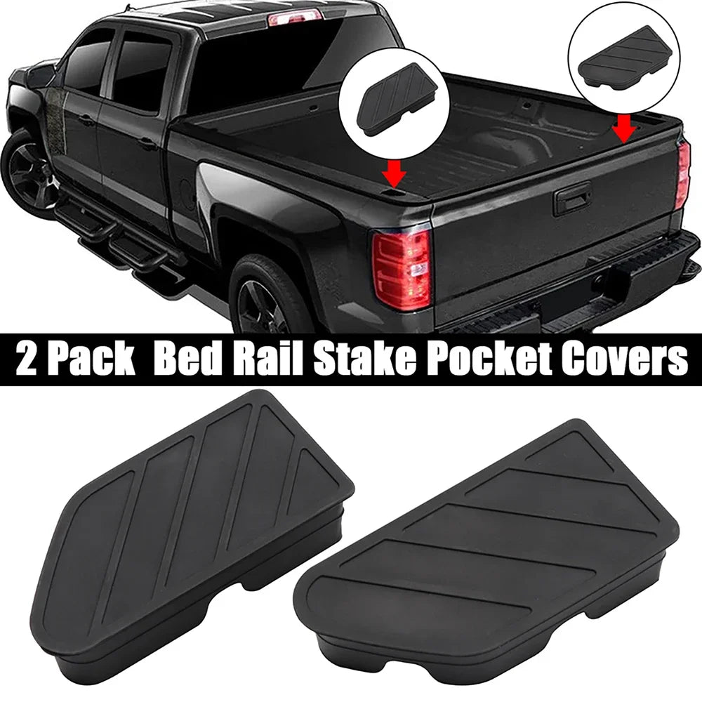 2/4PCS For Chevrolet 1500/GMC 1500 20-22 Silverado Sierra 2500 3500 HD Truck Bed Rail Stake Pocket Cover Caps Rail Hole Plugs