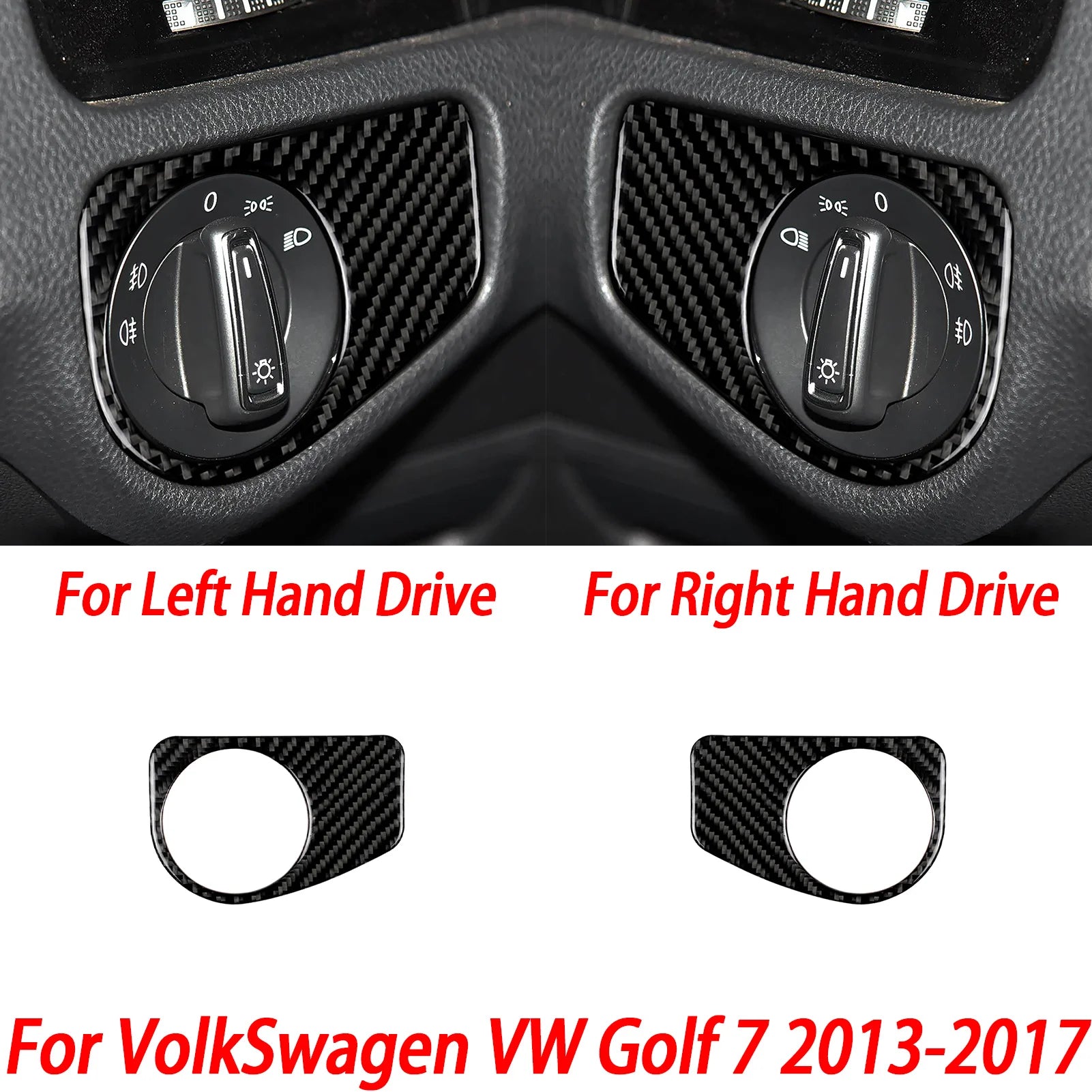 For VW Golf 7 GTI Mk7 2013-2017 Car Interior Accessories Cup Holder Frame Console AC CD Control Cover Gear Shift Panel Sticker