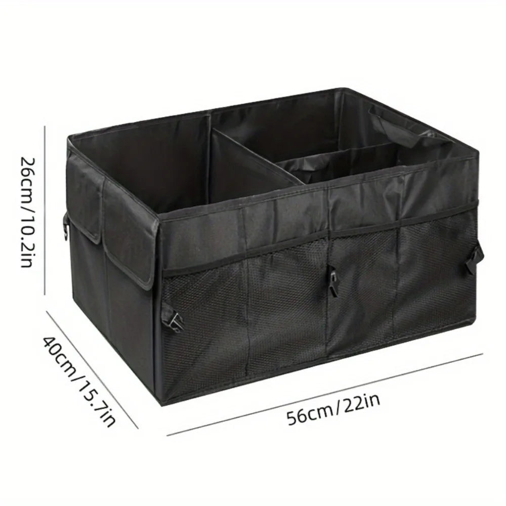 1pc Large Capacity Car Trunk Organizer, Collapsible Storage Box for SUV Sedan, Durable Multi-Use Cargo Holder, Eco-Friendly